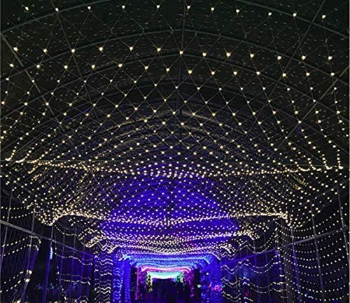 1.5m x 1.5m Garden Net Lights Outdoor Warm White, Waterproof Battery Operated with Remote, 8 Modes, Timer, Dimmable - Image 4