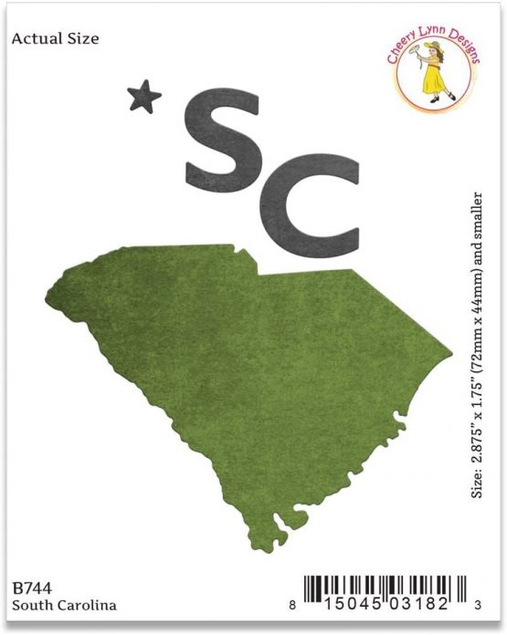 Cheery Lynn Designs State and Province Dies-South Carolina.25-inch to 2.875-inch, Other, Multicoloured, 0.25 x 11.43 x 15.87 cm - Image 3