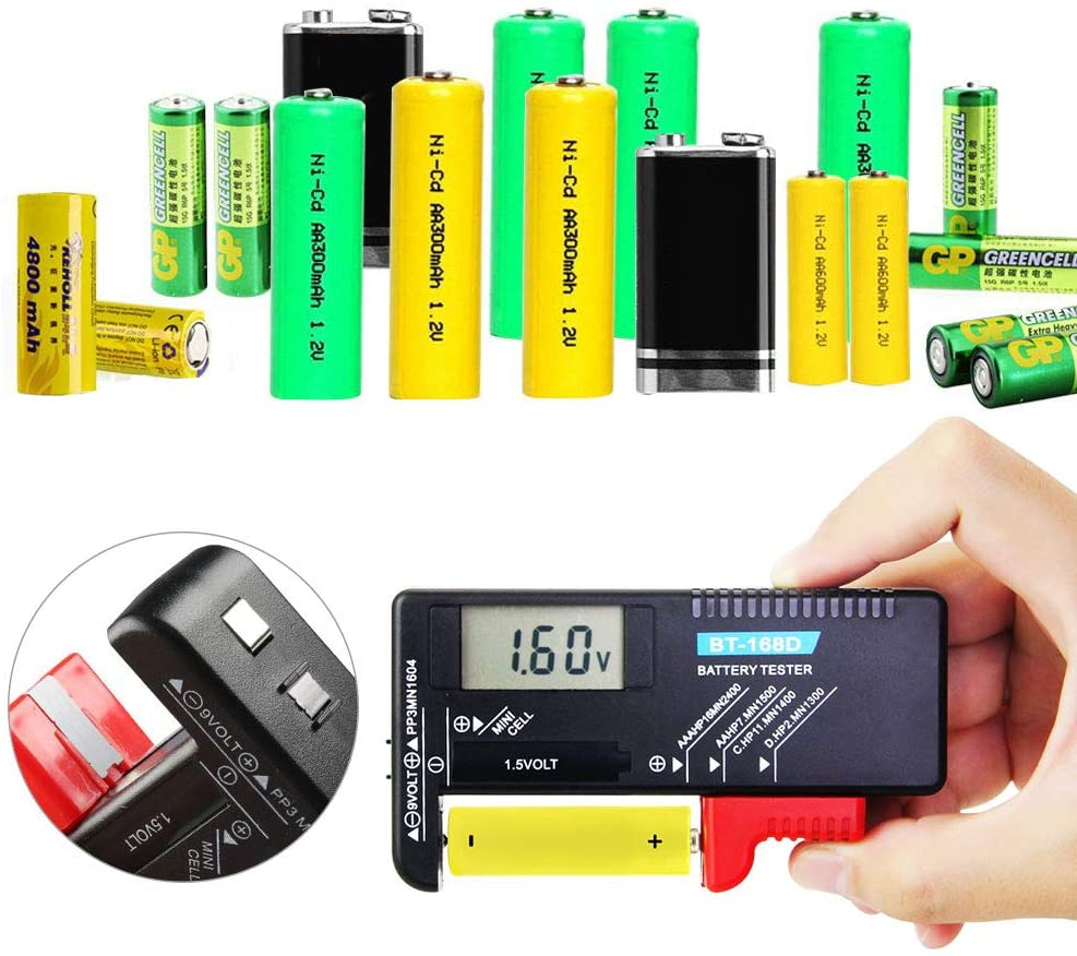 Favengo Battery Tester Universal Battery Checker Household Battery Volt Checker Tester with Accurate Digital Screen Multi Size for AA AAA C D 9V 1.5V and Button Cell Batteries (Model: BT-168D) - Image 4
