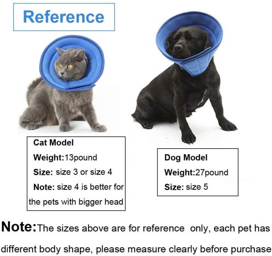 HanryDong Breathable Mesh Elizabethan Collar, Blue Soft Comfy Adjustable E-Collar, Quicker Healing Pet Recovery Cone, Soft Edges,Anti-Bite/Lick for Cat, Dog, Rabbit. - Image 3