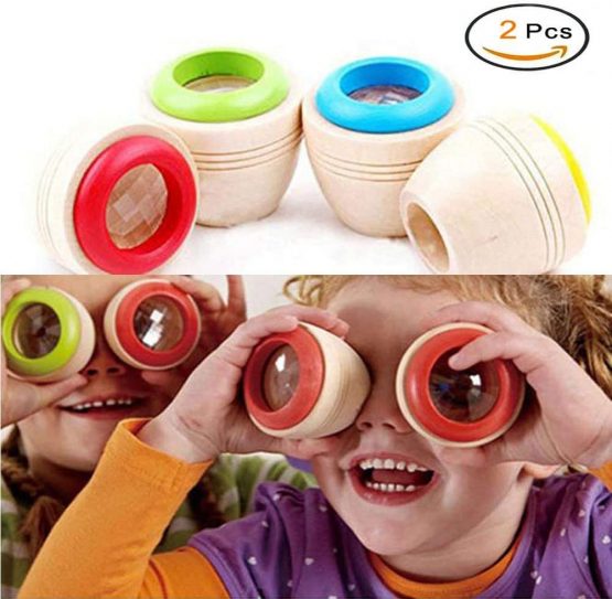 EQLEF Wooden Educational Magic Kaleidoscope Baby Kid Children Learning Puzzle Toy - Image 2