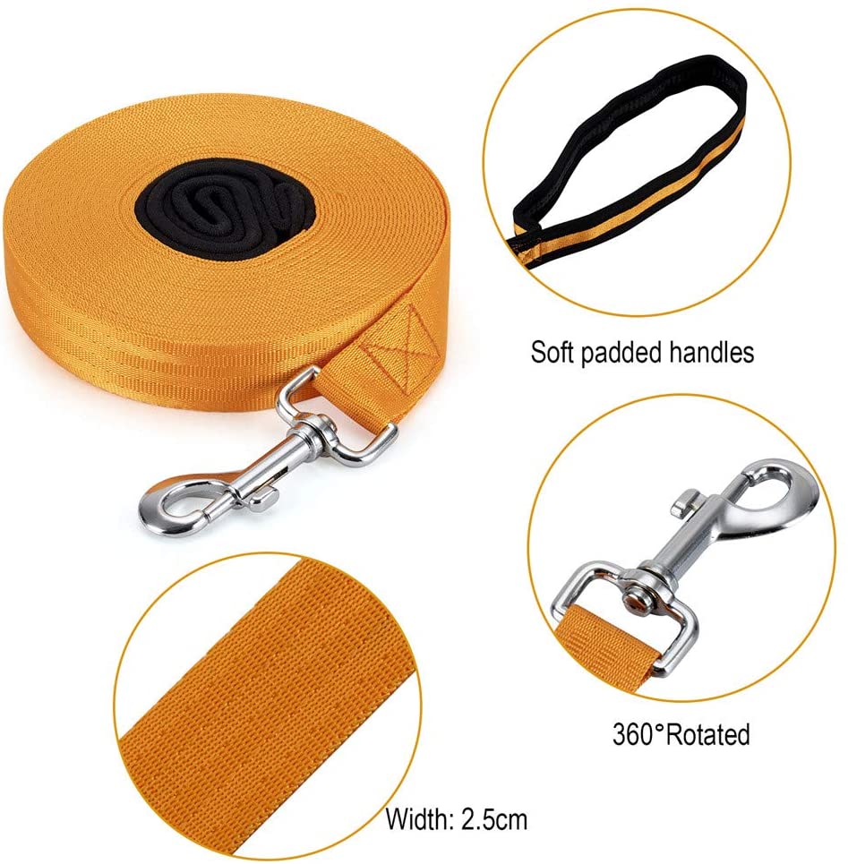 Vivifying Dog Training Lead Leash, 32ft/10m Long Nylon Training Dog