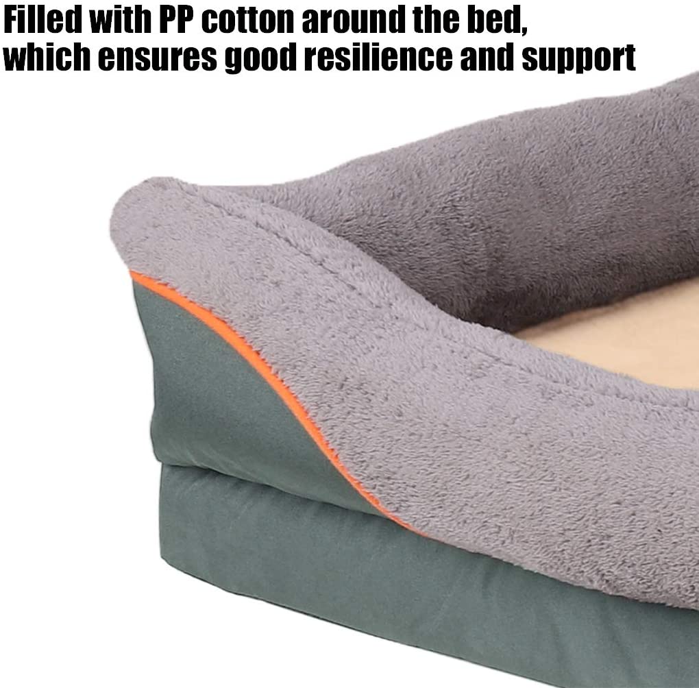 Bingopaw Large Memory Foam waterproof Dog Bed, Fleece Soft Couch Dog Bed Comfortable Pet House