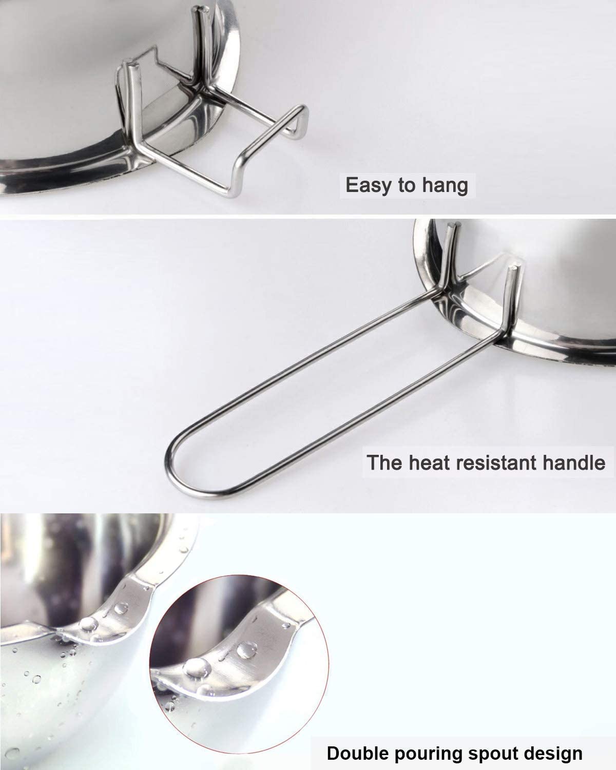 2 Pack Stainless Steel Universal Double Boiler, Baking Tools, Melting ...