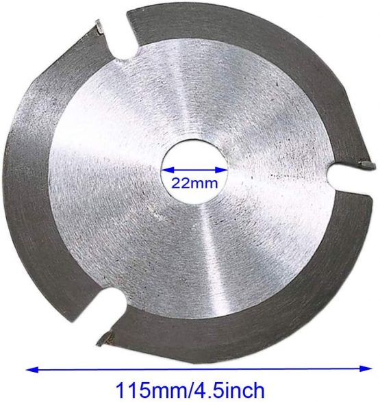 Grinder Wood Cutting Blade Disc, Wood Disc Circular Saw Blade Cutter Tool, 4 inch Angle Grinder-3 Teeth Shaping Disc for 100/115 Angle Grinder - Image 2