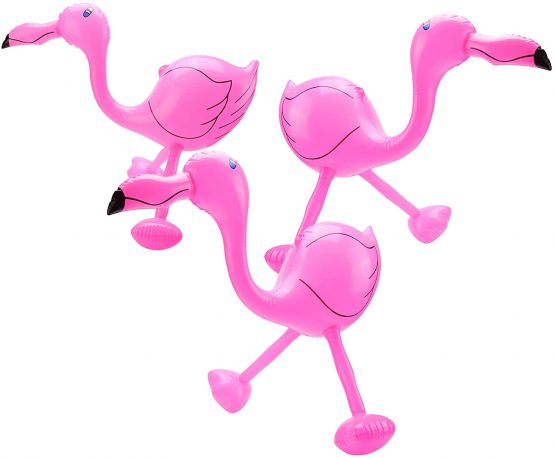 CCINEE 3 Pack Inflatable Flamingos Inflatable Toys Fancy Dress Party Hawaiian for Luau Party Decorations