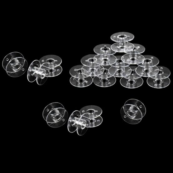 25 Pieces Sewing Machine Bobbins, Transparent Plastic Sewing Machine Bobbins in Box, for Singer/Brother/Janome - Image 4