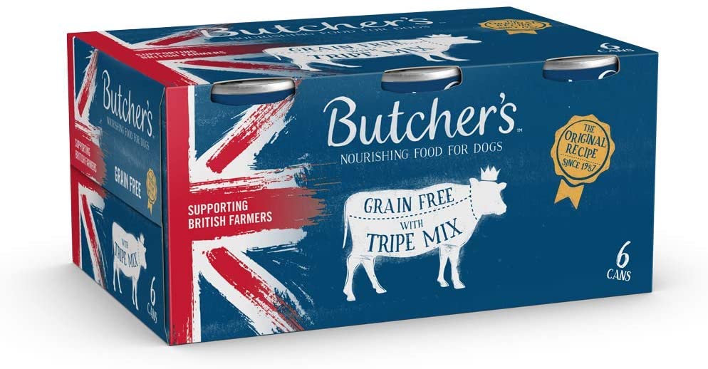 Butcher's Wet Dog Food Tin Cans Grain Free Tripe Mix 9.6kg (24 x 400g), 9.6 kg (Pack of 1)