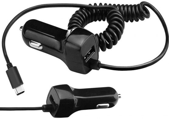 GAPlus Car Charger Black USB Type C/USB C 2100mAh (2.1 Amp) Compatible with Huawei Mate 20 Pro Lite/ P20 P20 Lite Pro/Huawei P30 P30 P40 Lite Pro