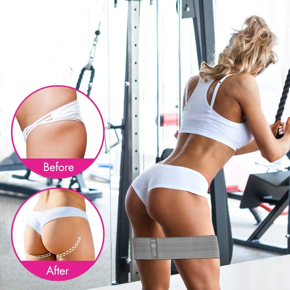 Resistance Bands, Fabric Booty Exercise Bands 3 Set - Image 3