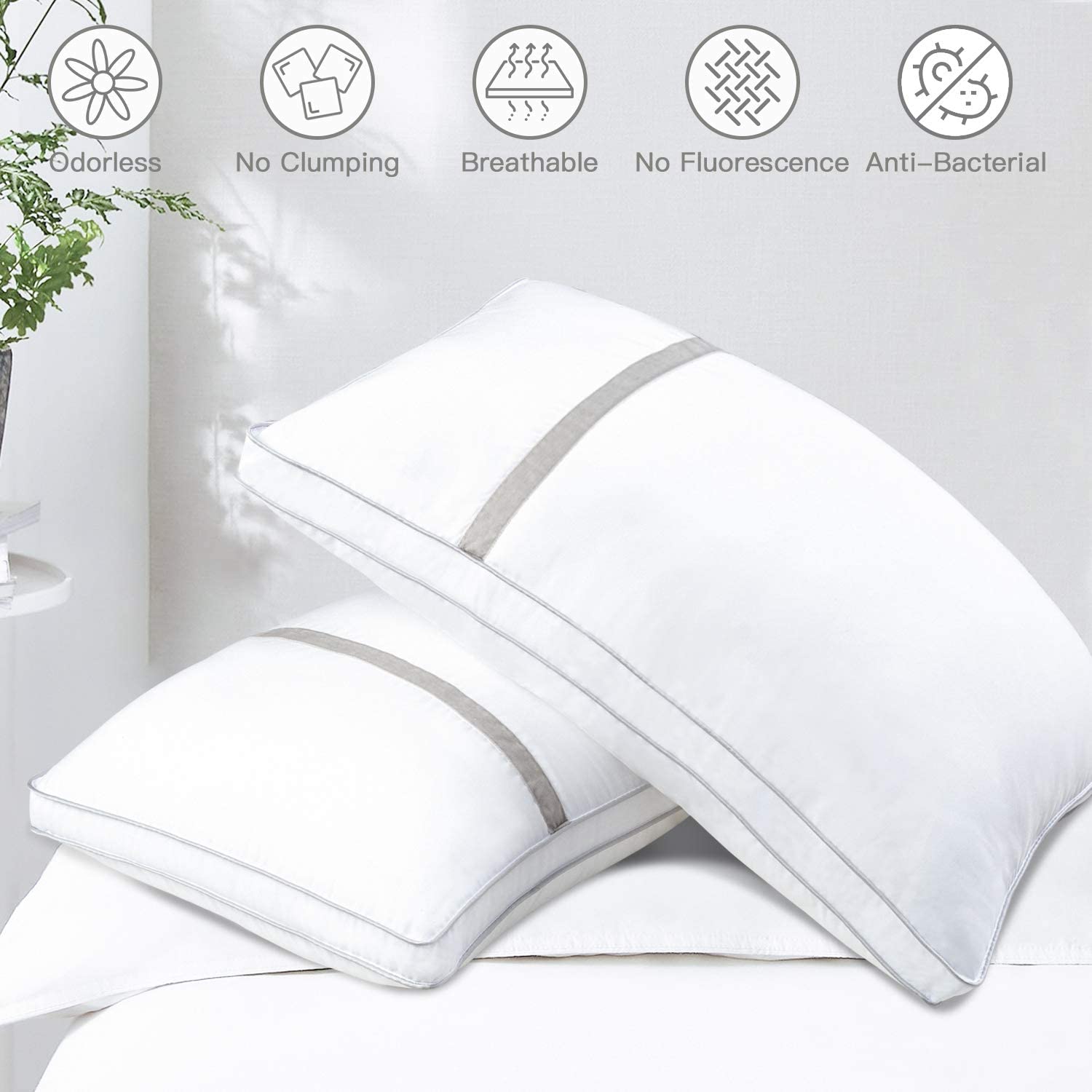 BedStory 2 Pack Sleeping Pillows - Image 2