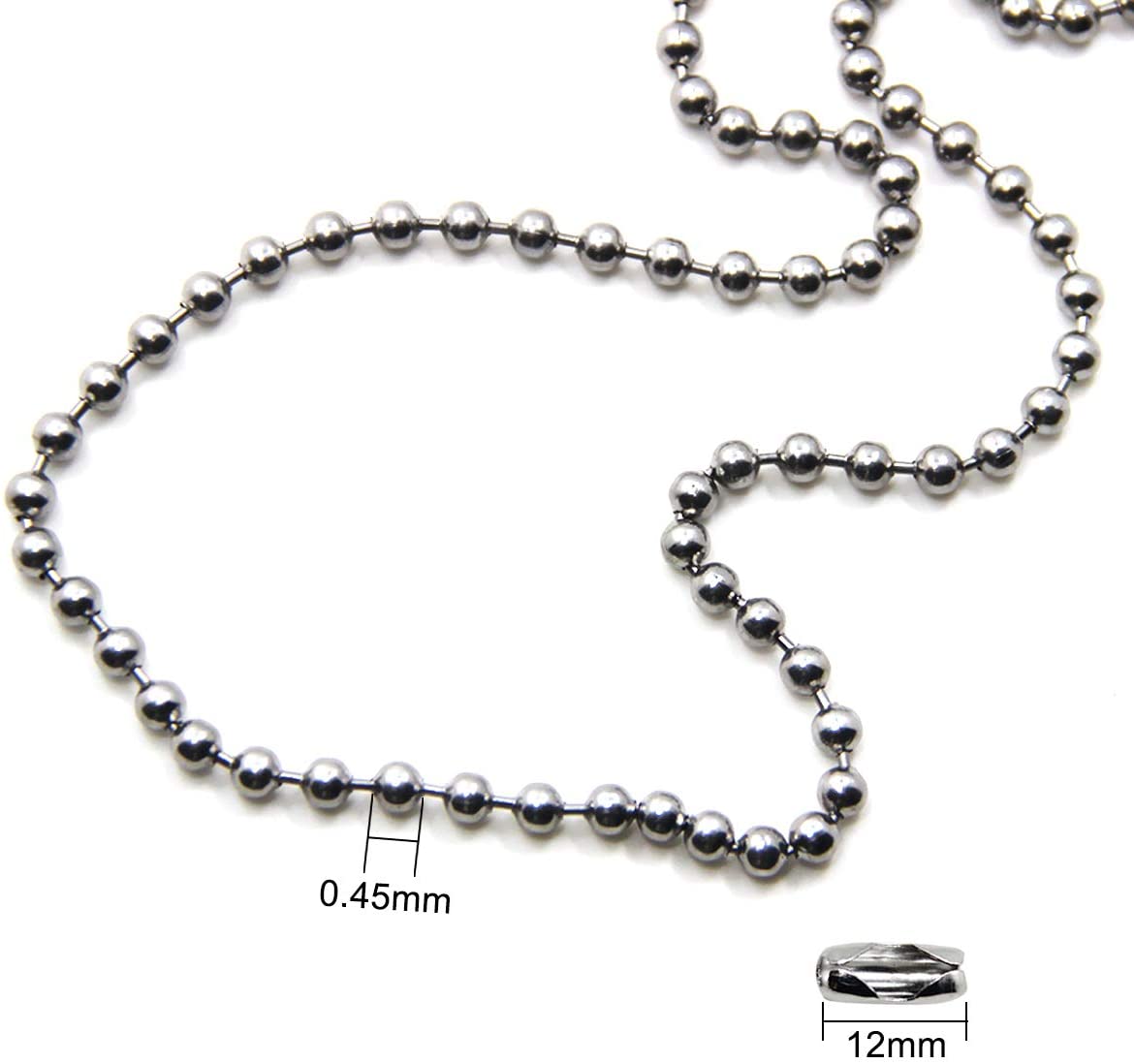 6m Ball Bead Chain Betterjonny 45mm Stainless Steel Ball Chain Necklace Bead Beaded Pull Chain