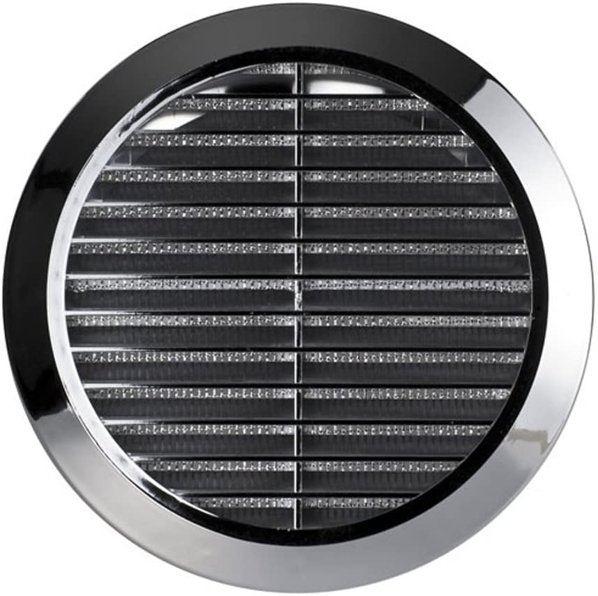 Ventilation Grille Diameter 100 110 120 125 150 mm Round Chrome Silver Plastic Insect Net Exhaust Grille Supply Air Exhaust Air Grille Ventilation T36