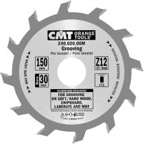 CMT Orange Tools 240.020.06 M – Straight Grooving Cutter Circular Saw Blade 150 x 2 x 30 Teeth 12