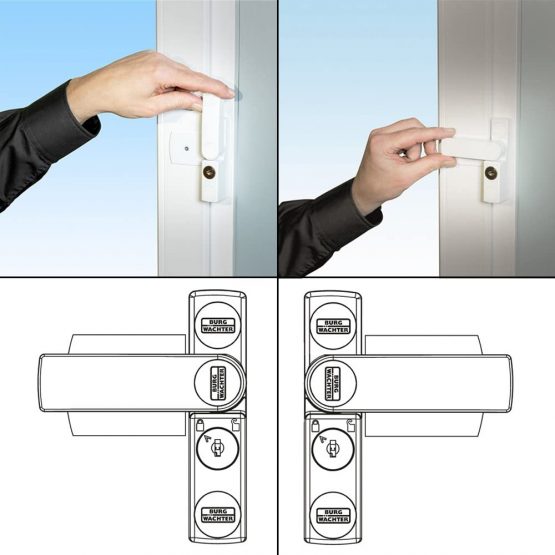 BURG-WÄCHTER Winsafe WS 11 W SB window lock, 1 piece, 142 x 24 x 35 mm, white - Image 4