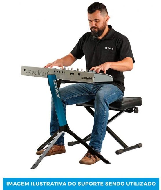 STAY MUSIC Compact Keyboard Stand with Bag - Red - Image 4