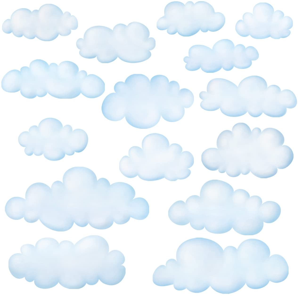 DECOWALL Clouds Wall Stickers Decals Peel and Stick Removable for Nursery Bedroom Living Room Art murals Decorations (DS9-1702) - Image 3