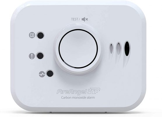 FireAngel Pro Connected Smart Carbon Monoxide Alarm, Battery Powered with Wireless Interlink and 10 Year Life, FP1820W2-R