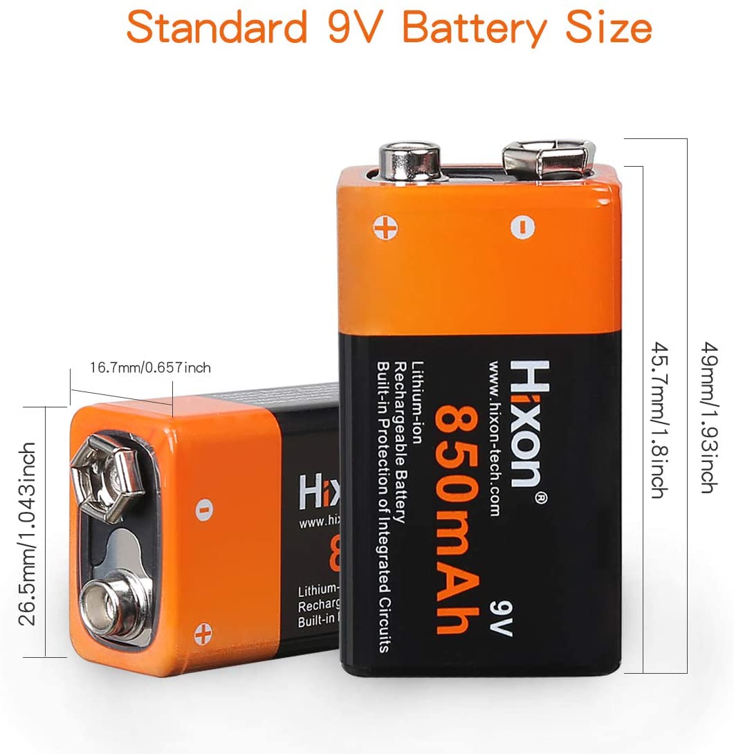 Hixon 9V li-ion rechargeable battery - Image 3