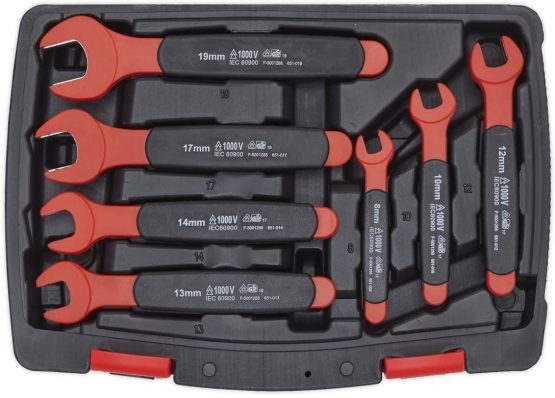Sealey AK63171 VDE Approved Insulated Open End Spanner Set, 7 Pieces - Image 4