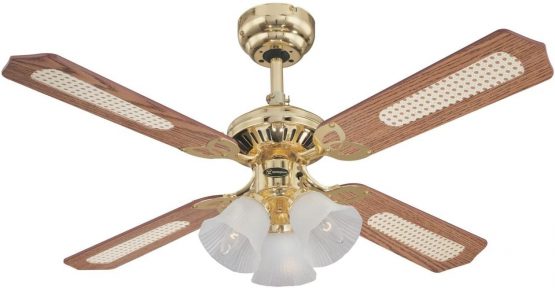 Westinghouse Princess Trio 105 cm/ 42-inches Ceiling Fans, White-White Cane/ White