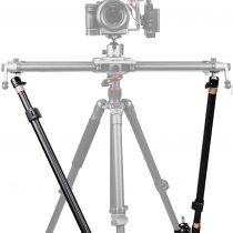 YC Onion Extendable Support Rods for Slider, Aluminium Alloy Camera Slider Stabilizer, Multi-Angle Tripod Stability Arms with C Clamps and Ball Head for Increasing Stability(2 Rods in)