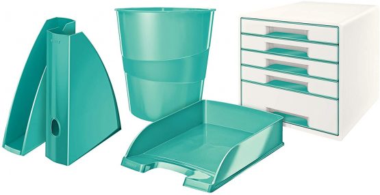 Leitz A4 Letter Tray, Ice Blue, WOW Range, 52263051 - Image 3