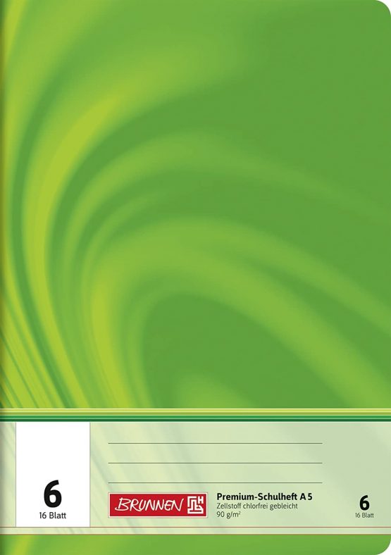 Brunnen Vivendi 104570602 Exercise Book A5 32 Sheets Blank with Line Sheet