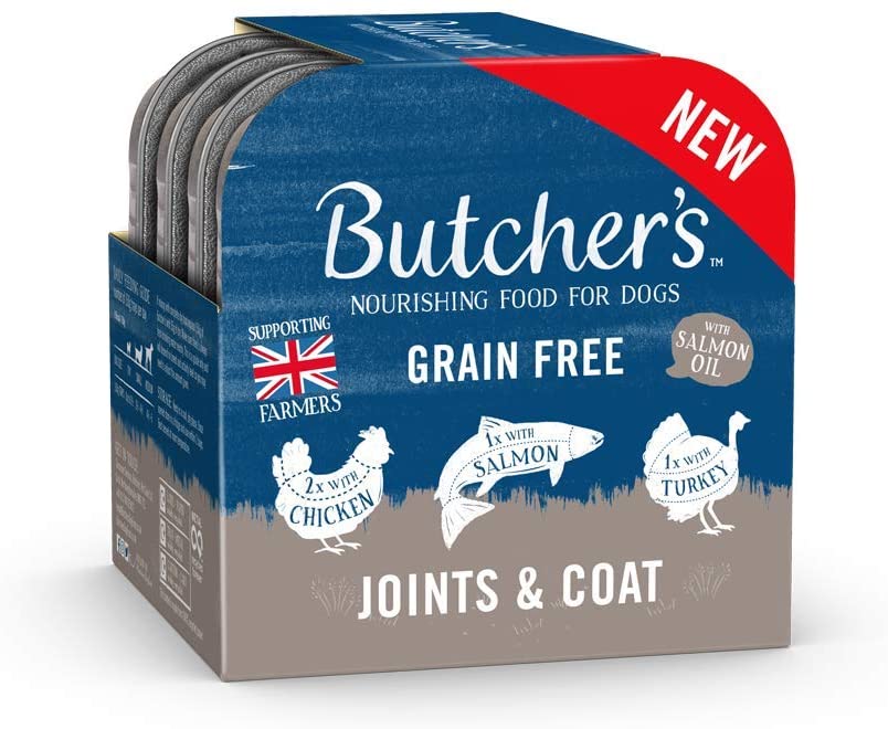 Butcher's Joints & Coat Wet Dog Food Trays Variety Pack, 3.6 kg (24 x 150 g), Joint & Coat, 1 count (Pack of 24)