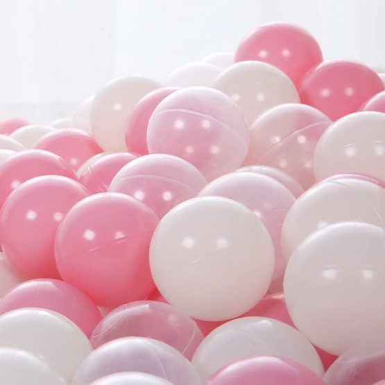 PlayMaty Play Ball Pit Balls - 2.36inches Phthalate&BPA Free Plastic Ocean Colour Balls for Playhouse Play Tent Playpen Pool Party Decoration Pack of 70 (Pink) - Image 3