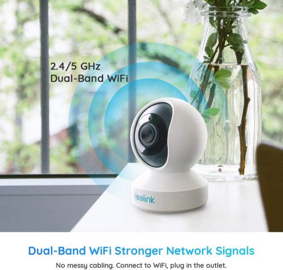 Reolink 2.4GHz 5GHz Dual-band WiFi 4MP WiFi CCTV Camera IP, Pan Tilt Smart WiFi Security Camera Indoor with 2-Way Audio Motion Alerts for Baby, Pet, Nanny Monitoring, E1 Pro (Pack of 2) - Image 4