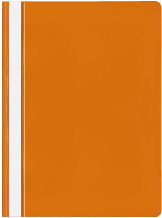 VELOFLEX 4748030 Folder DIN A4 Polypropylene Transparent Cover with Labelling Strips Pack of 20 Orange