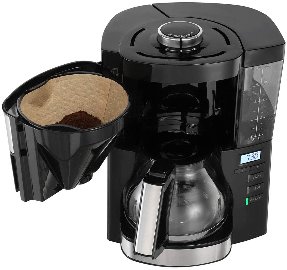 Melitta Filter Coffee Machine, Look V Timer Model, Stainless Steel, 21 x 24 x 33.5 cm, Black, Art. No. 6766591 - Image 4