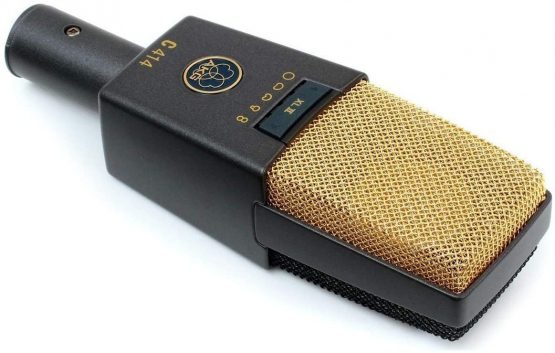 AKG C414 XLII Reference Multipattern Condenser Microphone, Highly Versatile, For Live sound and Studio installations - Black & Gold - Image 3