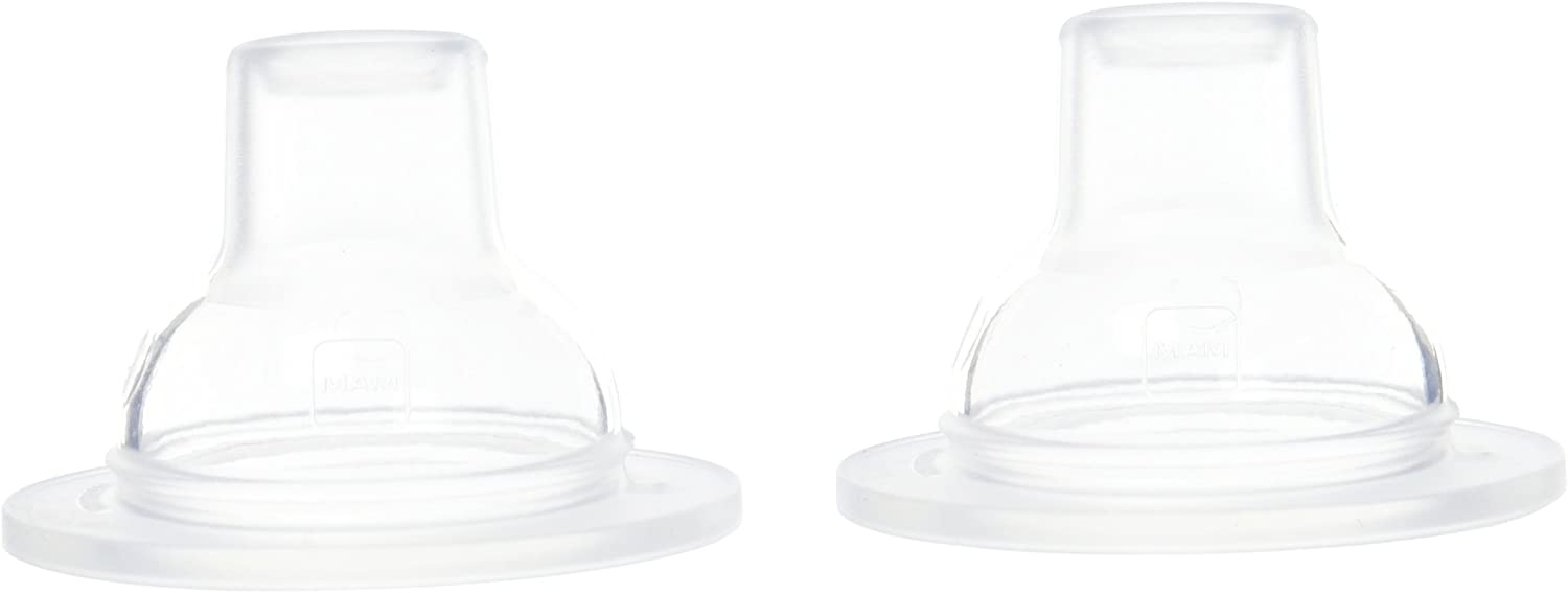 MAM Flexible Spray Tip Silicone Transparent - 4+ months - Set of 2