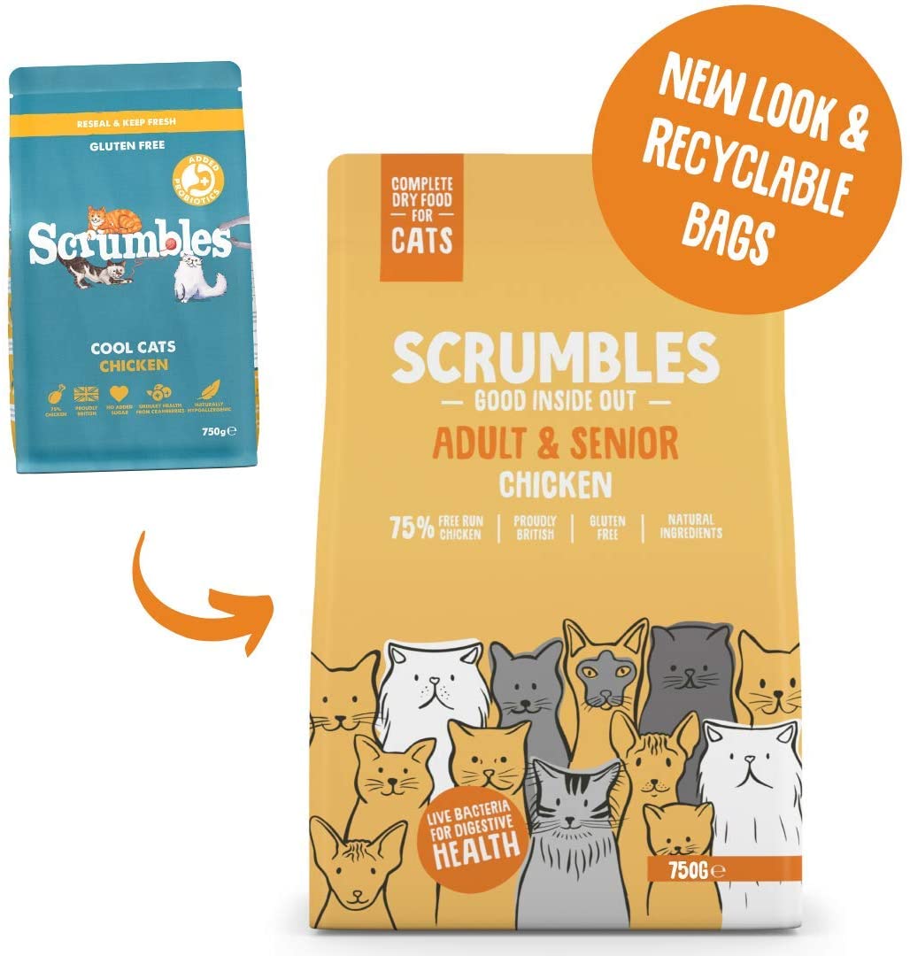 Scrumbles All Natural Dry Cat Food with 75% Chicken, High Protein Food for Adults And Seniors 2.5Kg,package may vary - Image 3