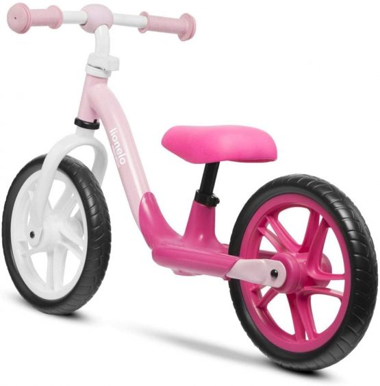 Lionelo LOE Bubblegum Alex Children's Bicycle up to 30 kg Saddle and Handlebar Adjustable 12 Inch EVA Foam Wheels Robust Construction Steering Angle Limiter EN 71 (Pink), S - Image 4