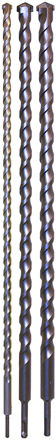 Rolson 48695 3 pc 1000 mm Long SDS Drill Bit Set (12, 16, 24 mm), 3 Pieces