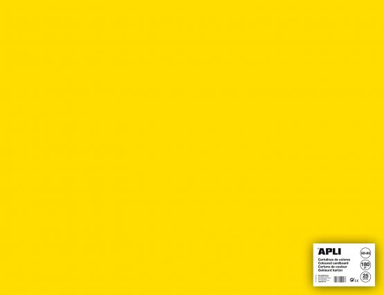 APLI 014263 Yellow 500 x 650 mm Cardboard Pack of 25 Sheets