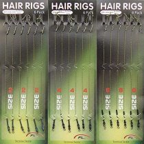 OROOTL Carp Fishing Hair Rigs,18/36pcs Boilies Carp Fishing Tackle with Carp Hooks Anti-Tangle Swivel Braided Thread Line Terminal Tackle Set 12lb-24lb Size 2 4 6
