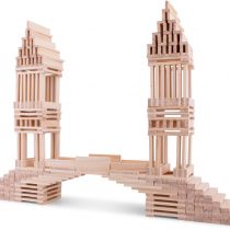 New Classic Toys P2P0200 2 Play-Wooden Planks 200 Pieces, Natural