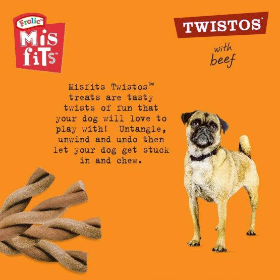 Misfits Twistos - Dog Treats with Beef, 18x105g - Image 4