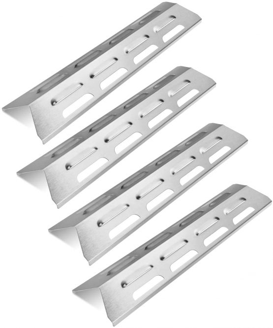 GFTIME 41CM x 10CM Heat Plate for Kenmore, Master Forge, Perfect Flame, Stainless Steel Heat Diffuser Gas Grill Spare Part for Outback, Most Grill Model, 4 Pack