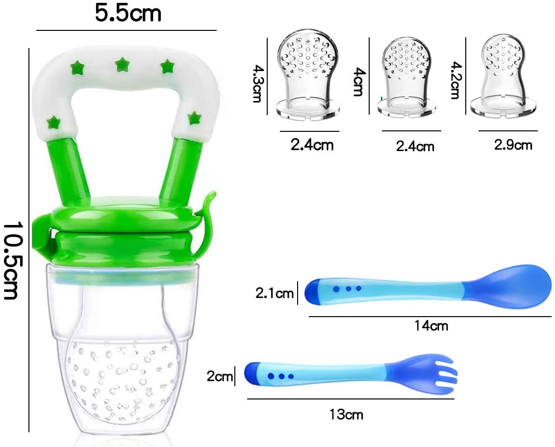 Lifreer 9Packs Baby Dummys Baby Food Feeder Pacifier Set for Baby