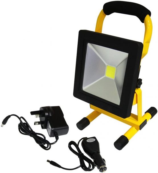 20W Portable LED Work Light Cordless Rechargeable IP65 12v LED Light Hand Lamp, Outdoor Flood Lights Daylight White - Image 2