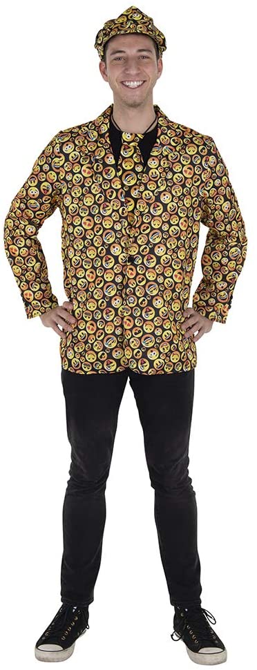 Dress Up America Adult Assorted Face Jacket - Assorted Face Jacket for Dress Up Set and Role Play, Multicolor (Multi Color), S Short - Image 4