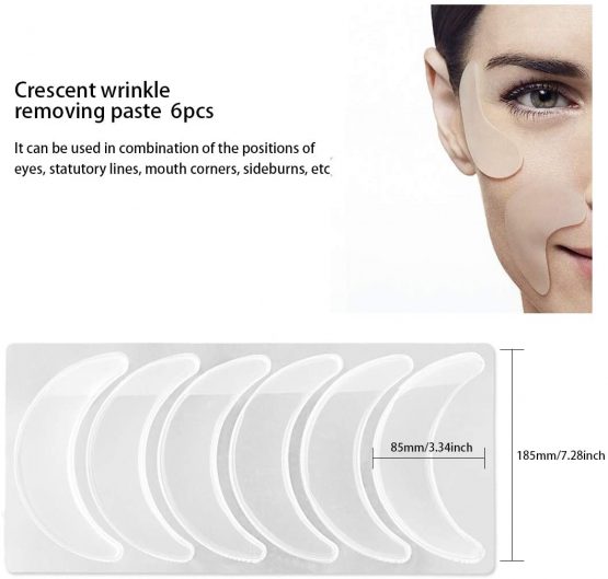 8 Pcs Reusable Silicone Anti Wrinkle Pad Set, Includes Decollete Chest Pad Neck Patch Eye Patches for Prevent and Eliminate Wrinkles - Image 4