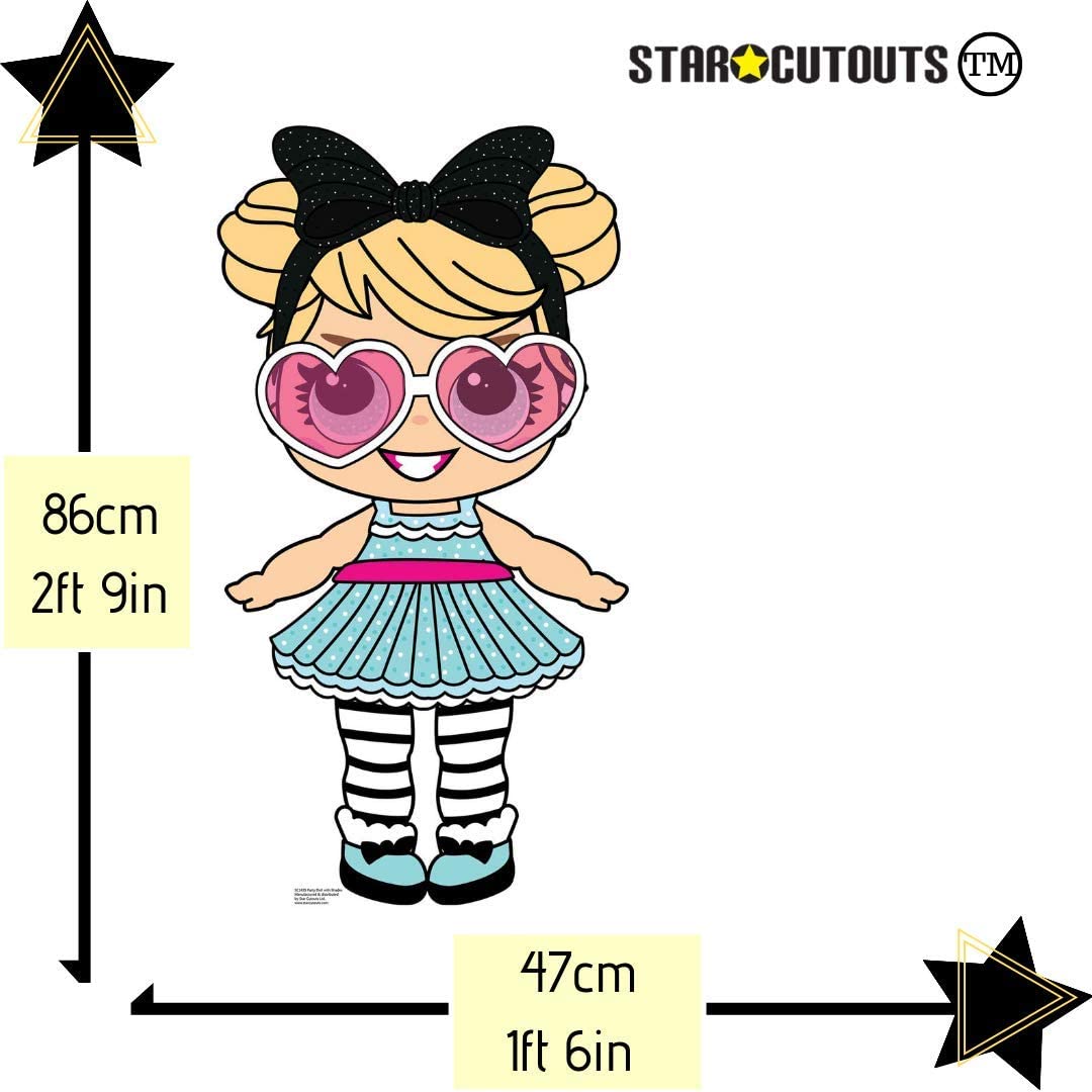 STAR CUTOUTS SC1435 Doll with Large Eyes and Shades Cardboard Cutout Create The Perfect Family, Anniversary, Wedding - Image 2