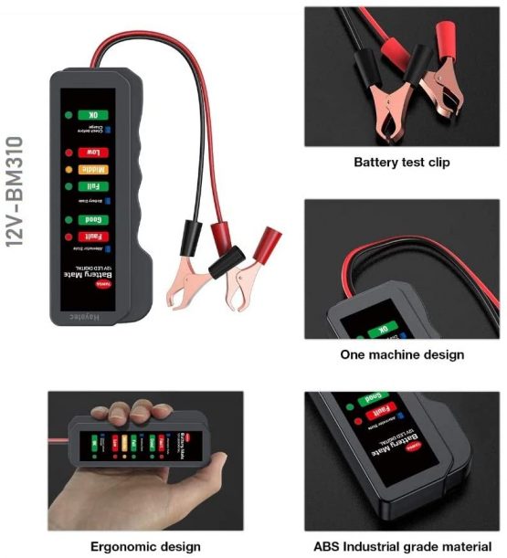 Hayatec 12V Vehicle Battery Tester Digital car battery ...