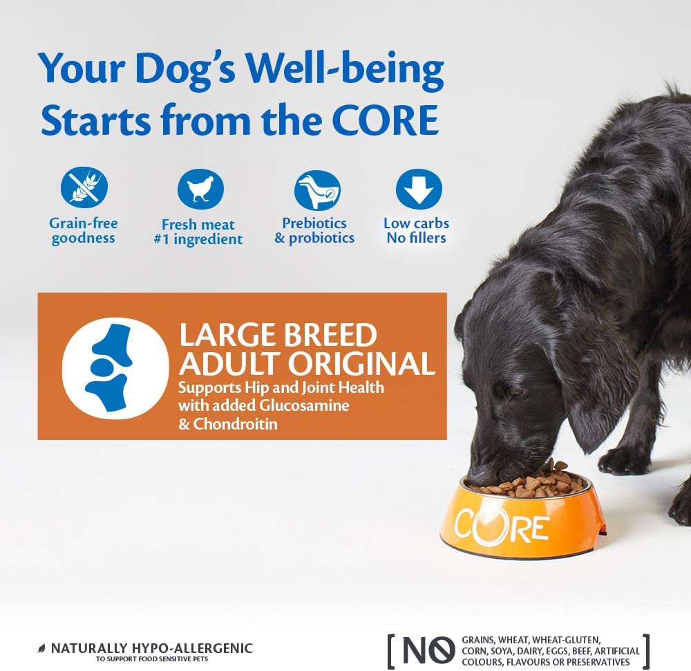 Wellness CORE Original 10 kg, Chicken, Dry Dog Food for Large Breeds Grain-Free, Natural, Hypoallergenic, Protein-Rich - Image 4